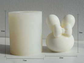 Molde silicona cabeza conejo moño 